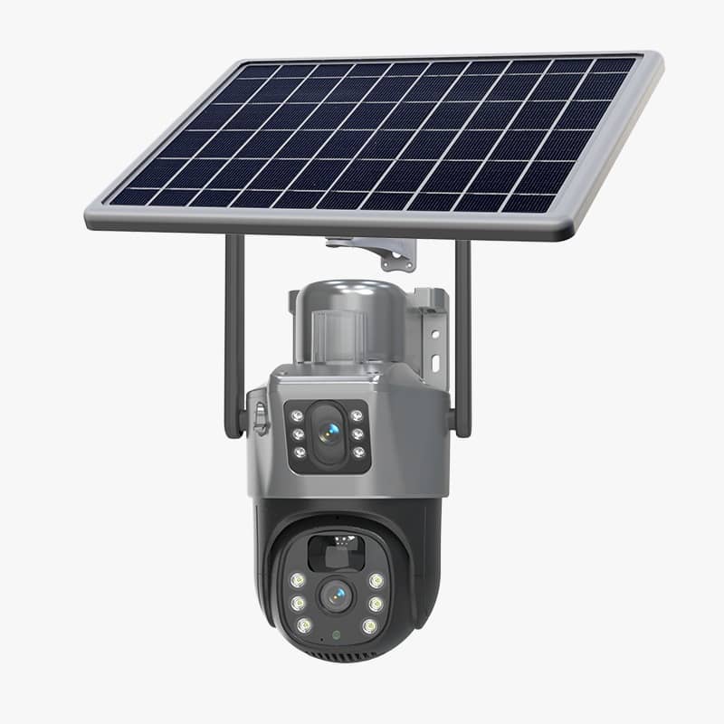Dual Rotating Solar CCTV Camera